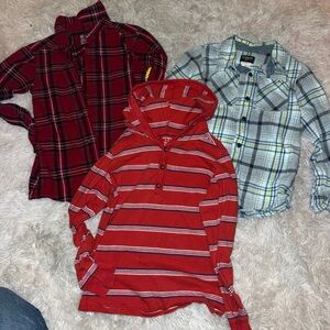 Plaid and Striped Boys Shirt lot